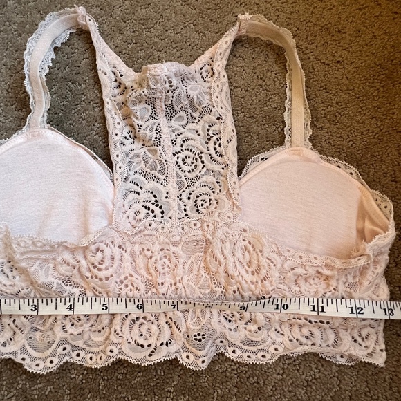 MUDD Lace Light Pink Padded Cross Back Bralette-Size Medium-EUC - Picture 4 of 4